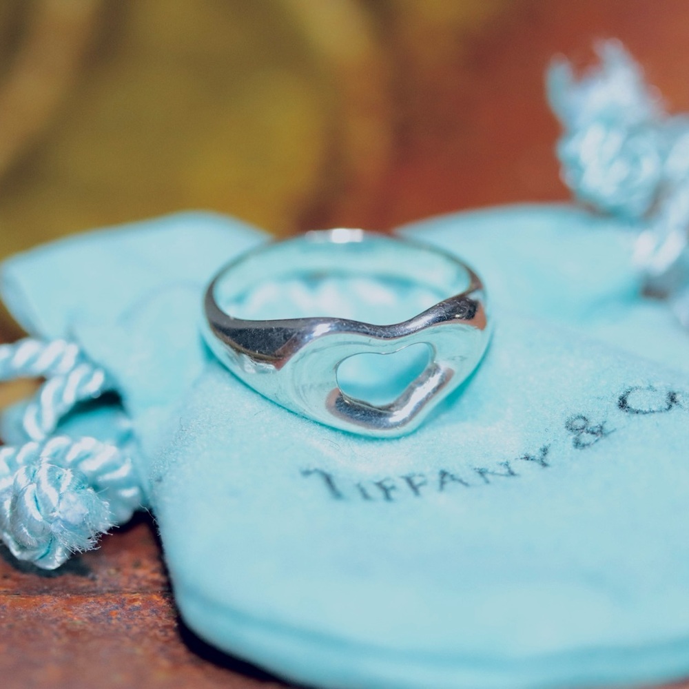 Tiffany & Co. Elsa Peretti Open Heart Sterling Silver Ring